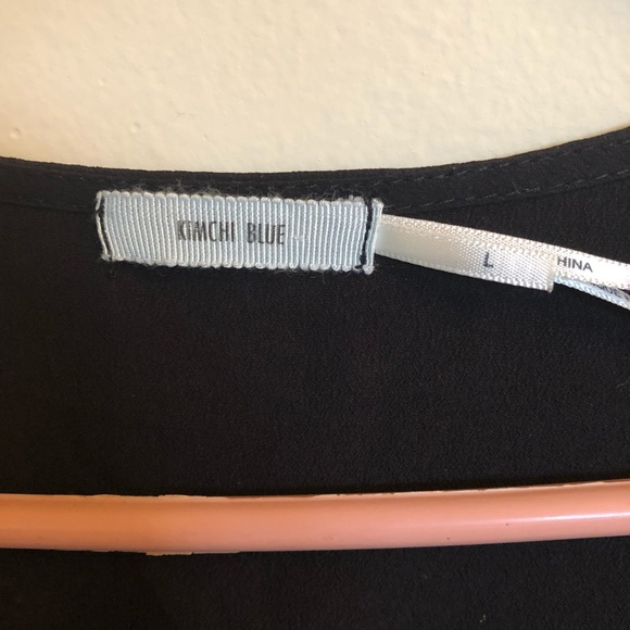 SOLD UO Kimchi Blue Black Satin & Lace Plunge Romper - Picture 5 of 7